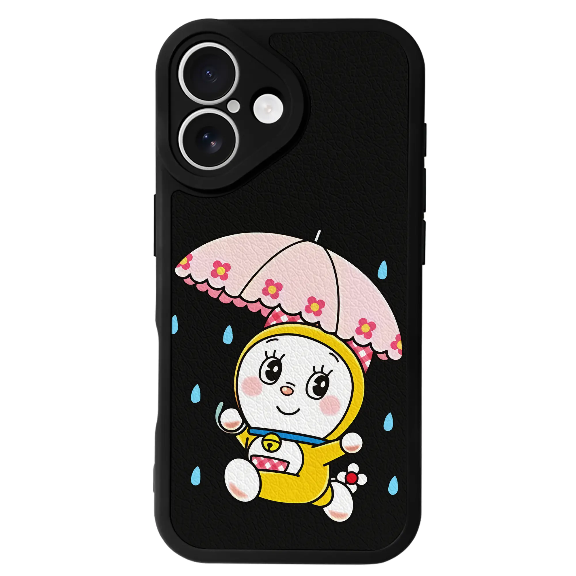 ドラえもん グッズ ドラミ - IPhone 16シリーズ対応 ・ シリコンスマホケース ・ レザー調 ・ 高精度フィット ・ 耐衝撃 ・ ワイヤレス充電対応 ・ 精密カット